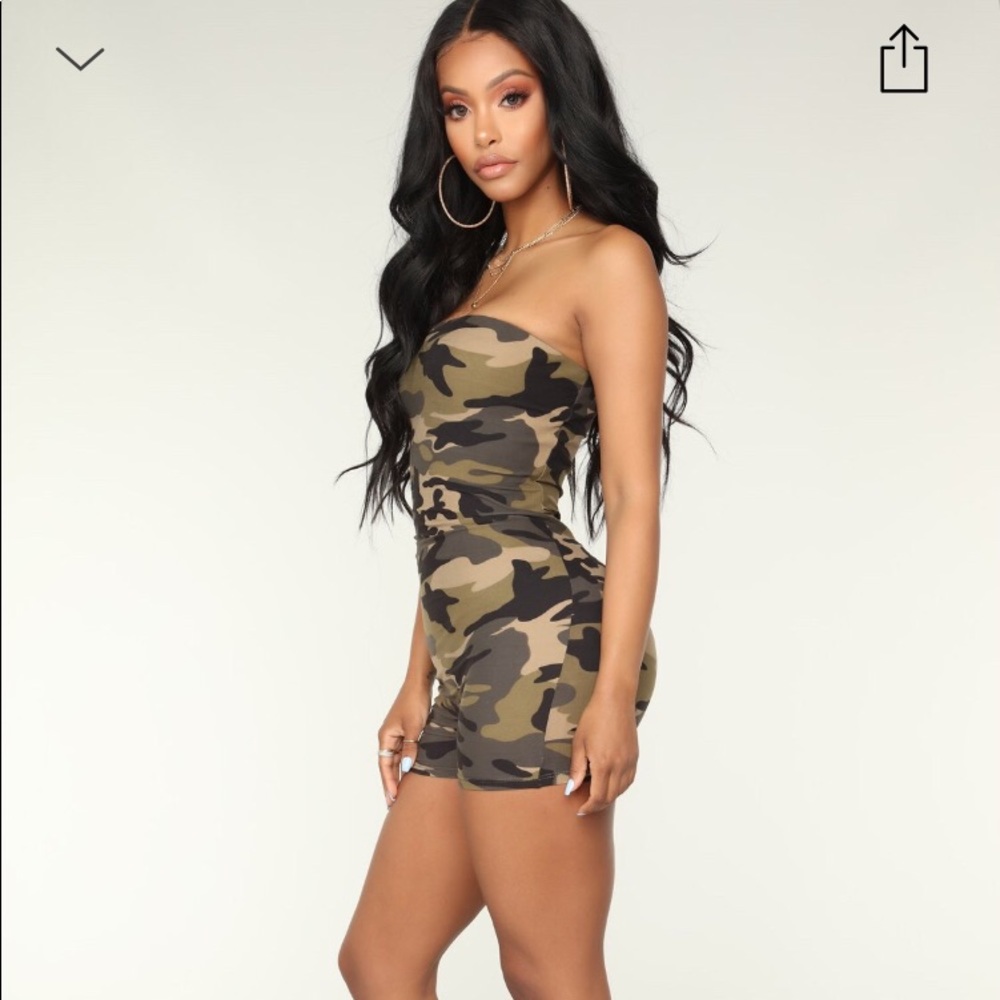 Buenos Aires Romper - Camo from Fashion Nova